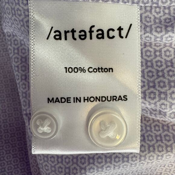 Artefact Purple Long Sleeve Button Up Shirt Men Regular Fit NWT Size Large Tall - Picture 9 of 10